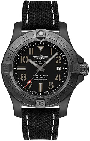 Breitling Avenger Automatic 45 Seawolf Night Mission Black Dial Black Nylon Strap Watch for Men - V17319101B1X1 Buy Now By Breitling