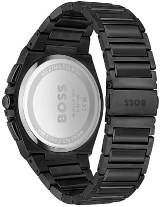 Hugo Boss Steer Analog Black Dial Black Steel Strap Watch For Men - 1514068 Buy Now By Hugo Boss