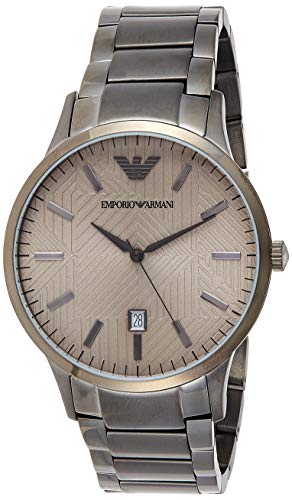 Emporio Armani Renato Quartz Grey Dial Grey Steel Strap Watch For Men - AR11120 Buy Now By Emporio Armani