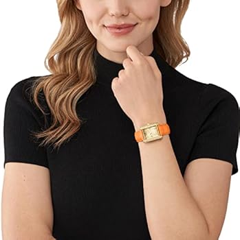 Michael Kors Emery Three Hand Rose Gold Dial Orange Leather Strap Watch For Women - MK2983 Buy Now By Michael Kors