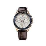 Tommy Hilfiger Luke Quartz White Dial Brown Leather Strap Watch for Men - 1791118 Buy Now By Tommy Hilfiger