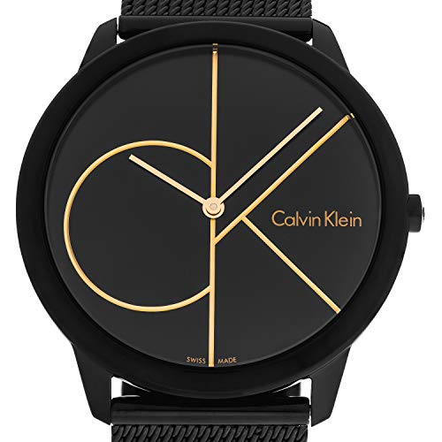 Calvin Klein Minimal Black Dial Black Mesh Bracelet Watch for Women - K3M224X1 Buy Now By Calvin Klein