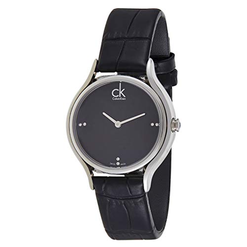 Calvin Klein Skirt Black Dial Black Leather Strap Watch for Women - K2U231C1 Buy Now By Calvin Klein