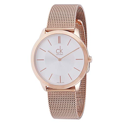 Calvin Klein Minimal White Dial Rose Gold Mesh Bracelet Watch for Men - K3M21626 Buy Now By Calvin Klein