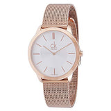 Calvin Klein Minimal White Dial Rose Gold Mesh Bracelet Watch for Men - K3M21626 Buy Now By Calvin Klein