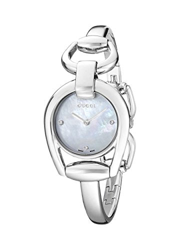 Gucci Horsebit Collection Diamonds Mother of Pearl Dial Silver Steel Strap Watch For Women - YA139506 Buy Now By Gucci