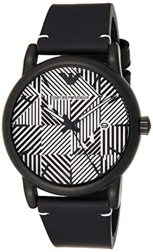 Emporio Armani Luigi Quartz White Dial Black Rubber Strap Watch For Men - AR11136 Buy Now By Emporio Armani