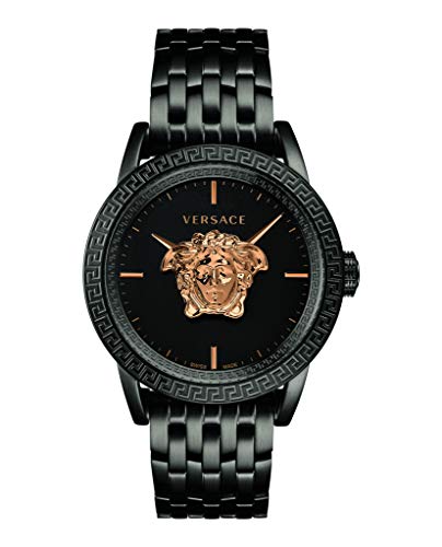 Versace Palazzo Empire Black Dial Black Steel Strap Watch for Men - VERD00518 Buy Now By Versace