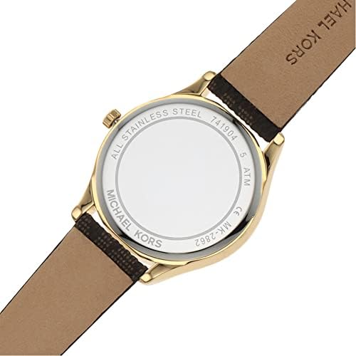 Michael Kors Jaycie Three Hand Gold Dial Brown Leather Strap Watch for Women - MK2862 Buy Now By Michael Kors