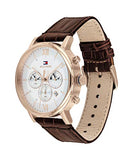 Tommy Hilfiger Evan White Dial Brown Leather Strap Watch for Men - 1710394 Buy Now By Tommy Hilfiger