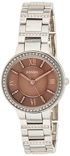 Fossil Virginia Taupe Dial Silver Steel Strap Watch for Women - ES4147 Buy Now By Fossil