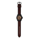 Fossil Bronson Automatic Skeleton Black Dial Brown Leather Strap Watch for Men - ME3219 Buy Now By Fossil