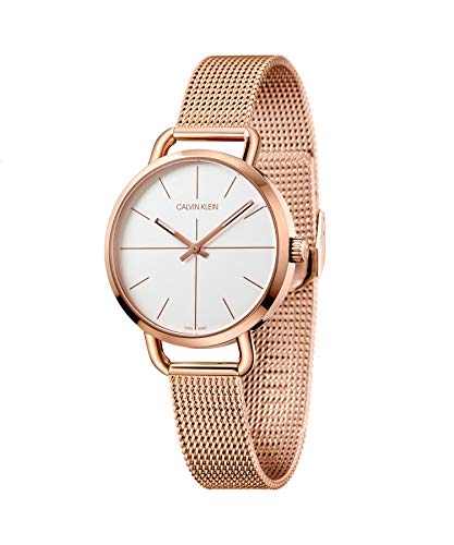 Calvin Klein Even White Dial Rose Gold Mesh Bracelet Watch for Women - K7B23626 Buy Now By Calvin Klein
