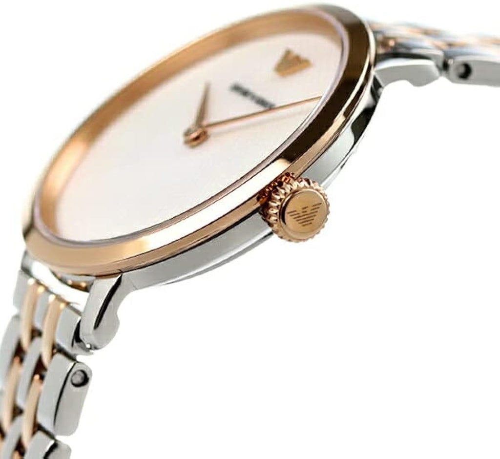 Emporio Armani Modern Slim Analog Mother of Pearl Dial Two Tone Steel Strap Watch For Women - AR11157 Buy Now By Emporio Armani