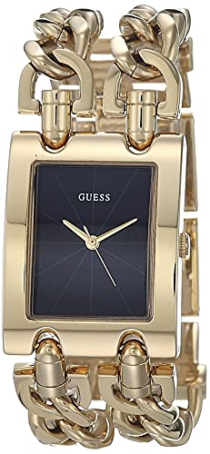 Guess Trend Multi Chain Black Dial Gold Steel Strap Watch for Women - U1117L5 Buy Now By Guess