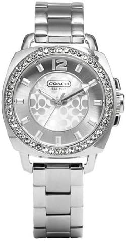 Coach Mini Boyfriend Diamonds Silver Dial Silver Steel Strap Watch for Women - 14501699 Buy Now By Coach