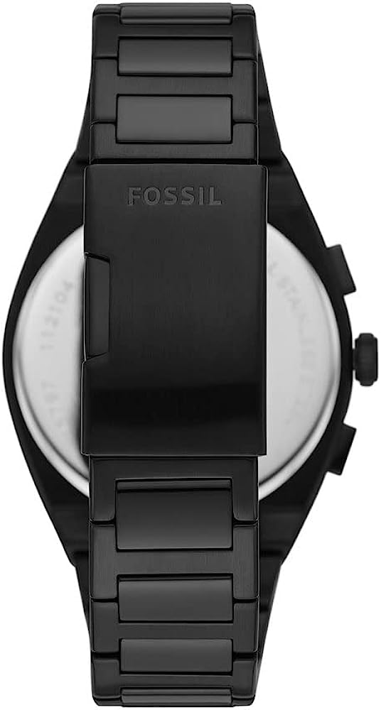 Fossil Everett Chronograph Black Dial Black Steel Strap Watch for Men - FS5797 Buy Now By Fossil
