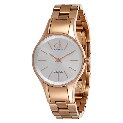 Calvin Klein Simplicity White Dial Rose Gold Steel Strap Watch for Women - K4323520 Buy Now By Calvin Klein