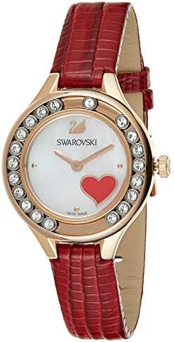 Swarovski Lovely Crystals Analog White Dial Red Leather Strap Watch for Women - 5297584 Buy Now By Swarovski