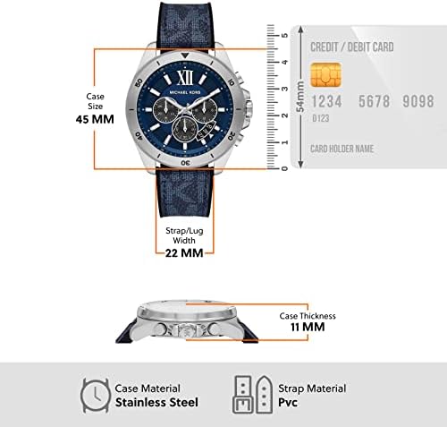 Michael Kors Brecken Chronograph Blue Dial Blue Rubber Strap Watch For Men - MK8923 Buy Now By Michael Kors