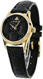 Gucci G Timeless Quartz Black Dial Black Leather Strap Watch For Women - YA126581A Buy Now By Gucci