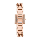 Michael Kors Chain Lock Three-Hand Rose Gold Dial Rose Gold Steel Strap Watch for Women - MK4827 Buy Now By Michael Kors