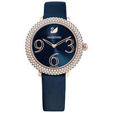 Swarovski Crystal Frost Blue Dial Blue Leather Strap Watch for Women - 5484061 Buy Now By Swarovski