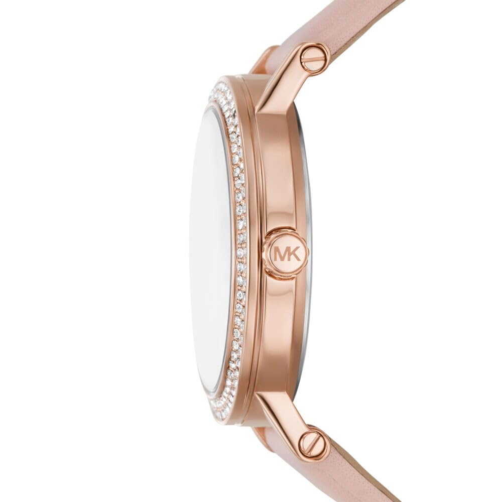 Michael Kors Corey Analog Rose Gold Dial Pink Leather Strap Watch For Women - MK2987 Buy Now By Michael Kors