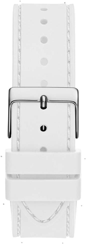 Guess Princess Crystals Silver Dial White Silicone Strap Watch For Women - GW0439L1 Buy Now By Guess
