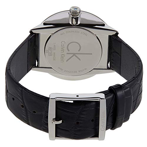Calvin Klein Accent Black Dial Black Leather Strap Watch for Men - K2Y2X1CU Buy Now By Calvin Klein