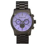 Michael Kors Runway Chronograph Purple Dial Black Steel Strap Watch For Women - MK5954 Buy Now By Michael Kors