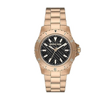 Michael Kors Everest Three Hand Quartz Black Dial Gold Steel Strap Watch For Men - MK9140 Buy Now By Michael Kors