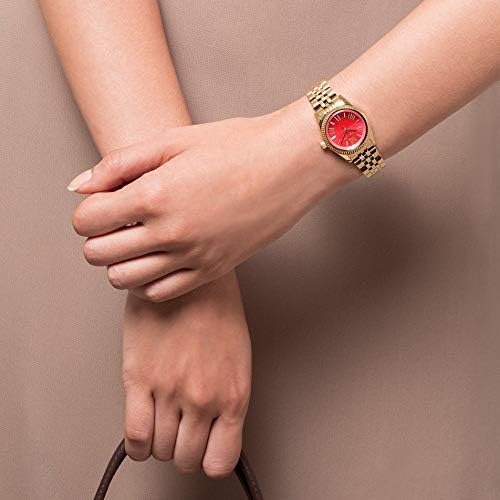 Michael Kors Lexington Quartz Orange Dial Gold Steel Strap Watch For Women - MK3284 Buy Now By Michael Kors