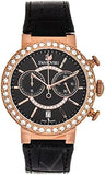 Swarovski Citra Sphere Chronograph Black Dial Black Leather Strap Watch for Women - 5055209 Buy Now By Swarovski