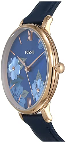 Fossil Jacqueline Blue Dial Blue Leather Strap Watch for Women - ES4673 Buy Now By Fossil
