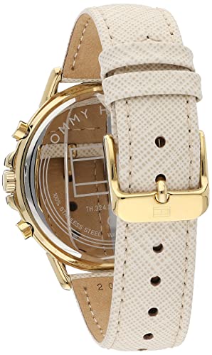 Tommy Hilfiger Carly Silver Dial Cream Leather Strap Watch for Women - 1781790 Buy Now By Tommy Hilfiger