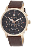 Tommy Hilfiger Multi Function Chronograph Black Dial Brown Leather Strap Watch for Men - 1791631 Buy Now By Tommy Hilfiger