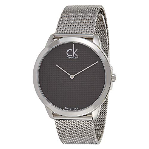 Calvin Klein Minimalist Black Dial Silver Mesh Bracelet Watch for Men - K3M2112X Buy Now By Calvin Klein