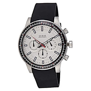 Guess Fuel Multifunction White Dial Black Rubber Strap Watch for Men - W0802G1 Buy Now By Guess