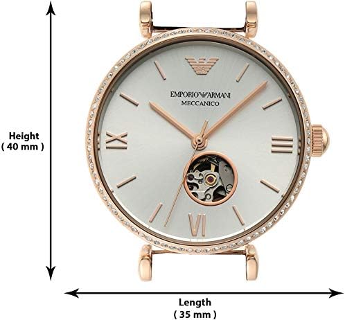 Emporio Armani Gianni T-Bar Analog White Dial Two Tone Steel Strap Watch For Women - AR60019 Buy Now By Emporio Armani