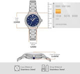 Emporio Armani Mia Three Hand Crystals Blue Dial Silver Steel Strap Watch For Women - AR11630 Buy Now By Emporio Armani