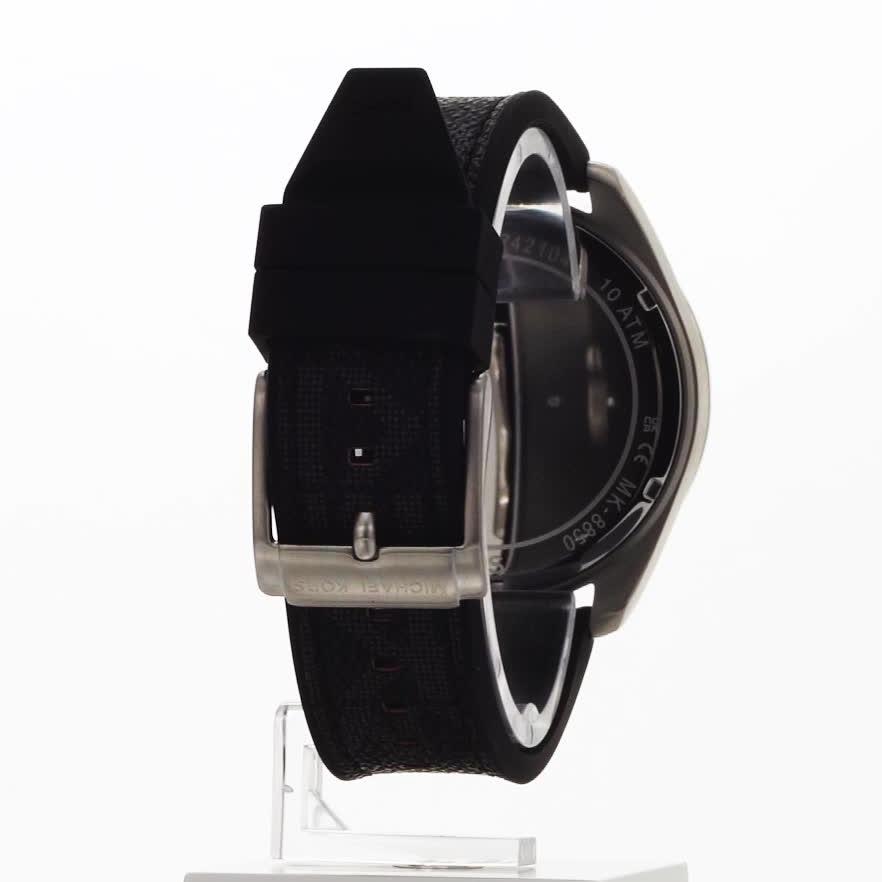 Michael Kors Brecken Chronograph Black Dial Black Leather Strap Watch For Men - MK8850 Buy Now By Michael Kors