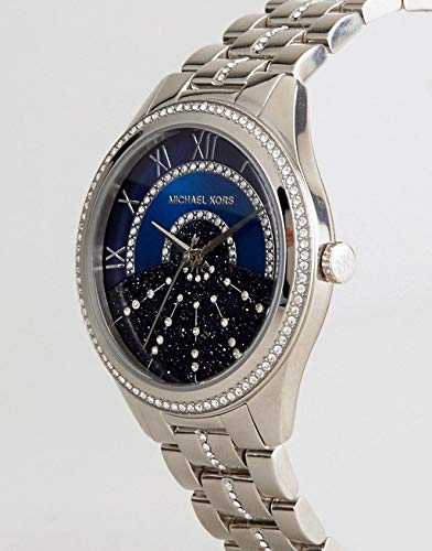 Michael Kors Lauryn Blue Dial Silver Steel Strap Watch for Women - MK3720 Buy Now By Michael Kors