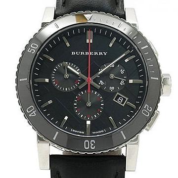 Burberry The City Black Dial Black Leather Strap Watch for Men - BU9382 Buy Now By Burberry
