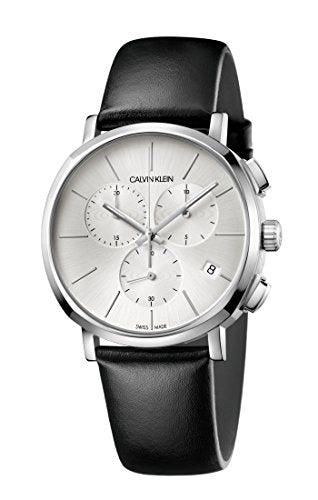 Calvin Klein Posh Silver Dial Black Leather Strap Watch for Men - K8Q371C6 Buy Now By Calvin Klein
