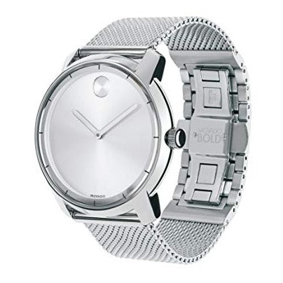 Movado Bold Silver Dial Silver Mesh Bracelet Watch For Men - 3600260 Buy Now By Movado