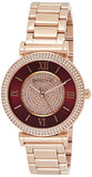 Michael Kors Caitlin Red Dial Rose Gold Stainless Steel Strap Watch for Women - MK3377 Buy Now By Michael Kors