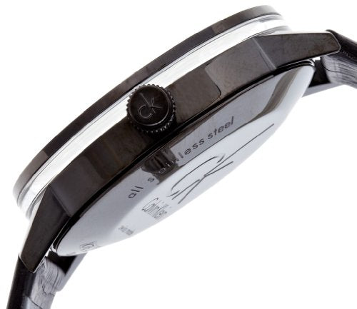 Calvin Klein Post Minimal Black Dial Black Leather Strap Watch for Men - K7621401 Buy Now By Calvin Klein
