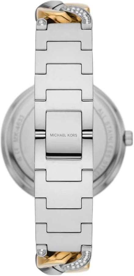 Michael Kors Catelyn Three-Hand Crystals Silver Dial Two Tone Steel Strap Watch for Women - MK4633 Buy Now By Michael Kors