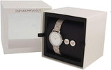 Emporio Armani Gianni T Bar Quartz Silver Dial Beige Leather Strap Watch For Women - AR80007 Buy Now By Emporio Armani